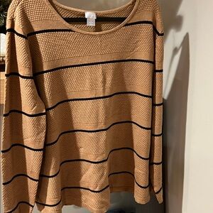 Chico's Textured Knit Top in Tan
